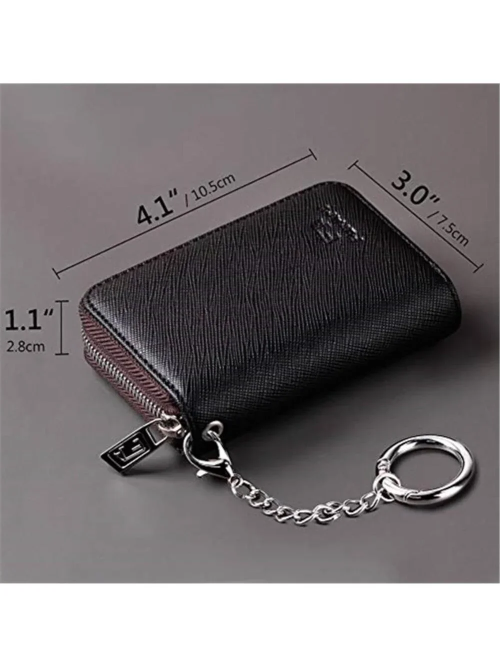 Zipper Wallet Women RFID Credit Card Holder keychain Wallet | ID Window